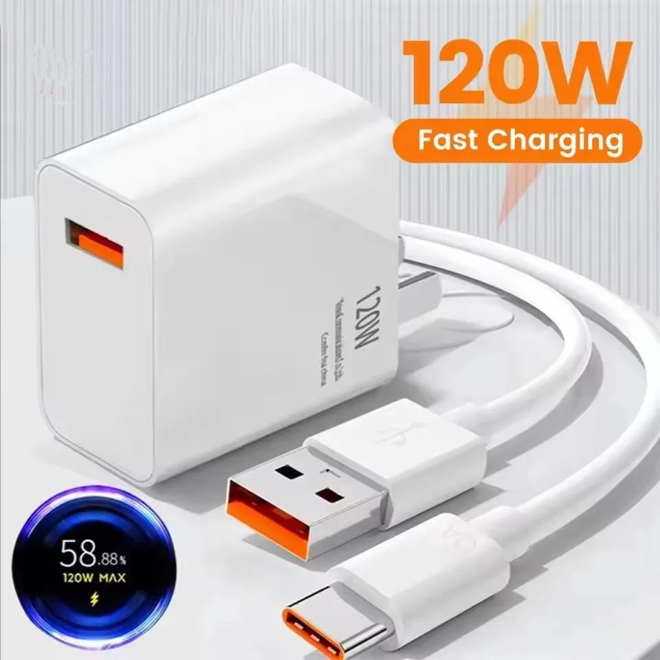 120W Charger Turbo Fast Charge Eu/Us Hyper Charge Adapter Cable for Redmi Note 11 12 13 Pro Plus Mi 14 13 13T Poco Xiaomi Phone